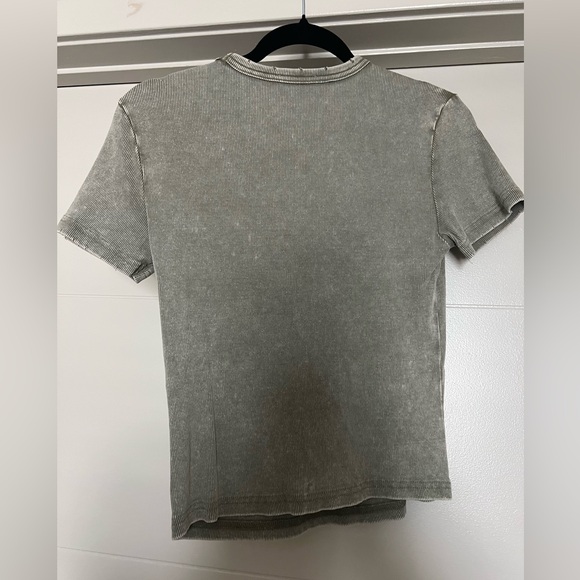 Zara Ribbed Distressed Tee - Picture 2 of 3